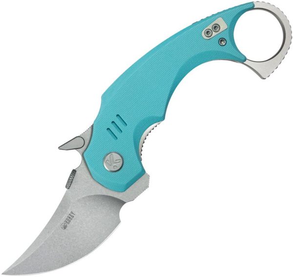 Kubey Jaw Pikal Karambit - Tiffany G10 Stonewash