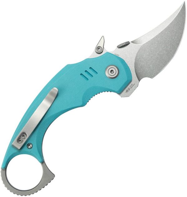 Kubey Jaw Pikal Karambit - Tiffany G10 Stonewash
