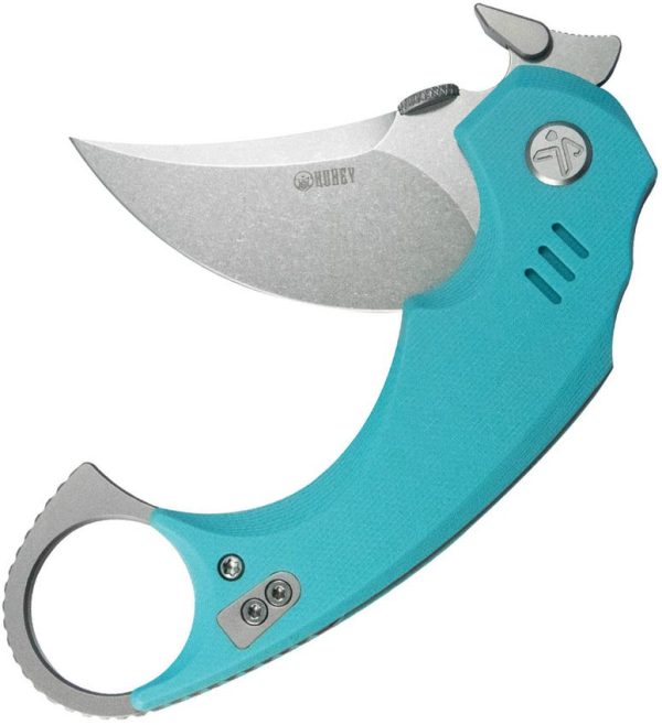 Kubey Jaw Pikal Karambit - Tiffany G10 Stonewash