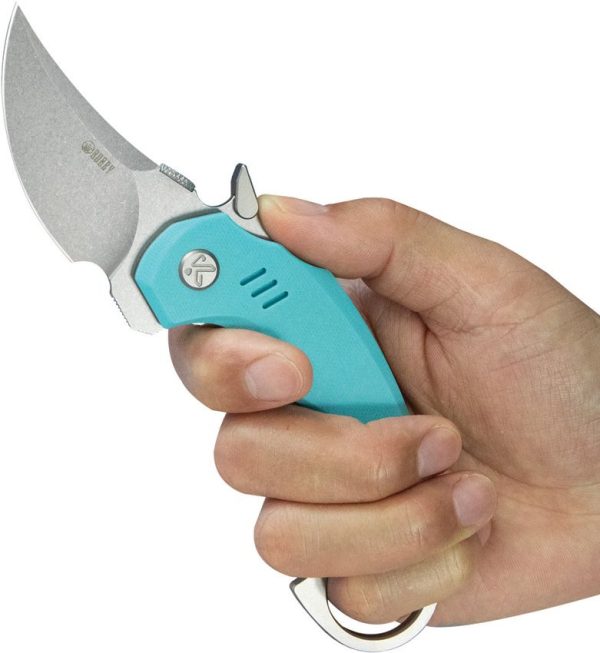 Kubey Jaw Pikal Karambit - Tiffany G10 Stonewash