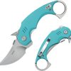 Kubey Jaw Pikal Karambit - Tiffany G10 Stonewash