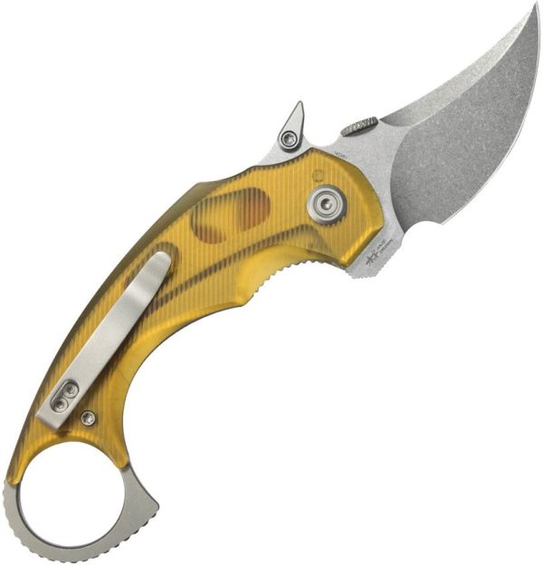 Kubey Jaw Pikal Karambit - Ultem Stonewash