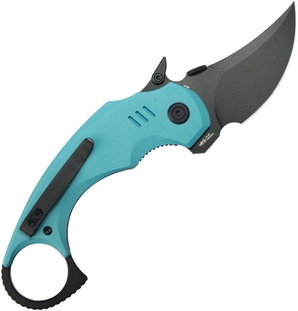 Kubey Jaw Pikal Karambit - Tiffany Stonewash Blade