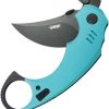 Kubey Jaw Pikal Karambit - Tiffany Stonewash Blade