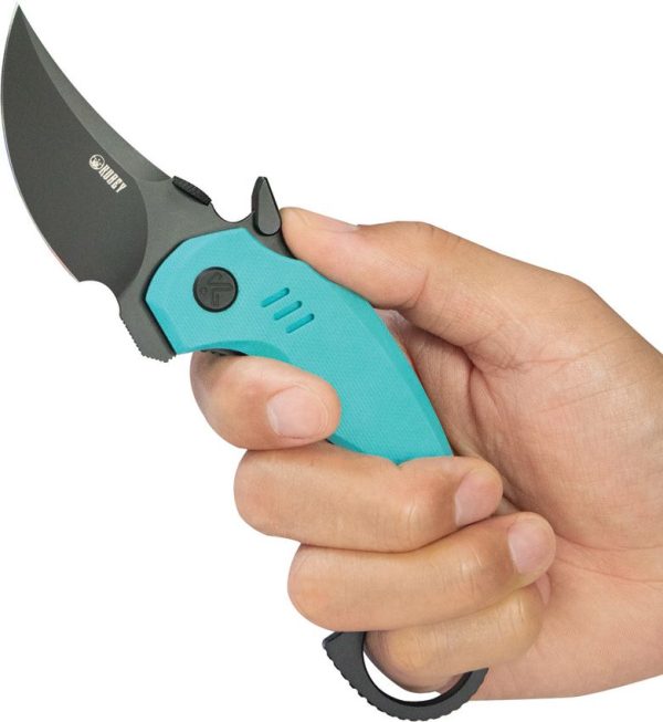 Kubey Jaw Pikal Karambit - Tiffany Stonewash Blade