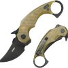 Kubey Jaw Pikal Karambit Linerlock - Ultem Handle