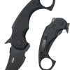 Kubey Jaw Pikal Karambit Linerlock - Black G10