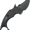 Kubey Jaw Pikal Karambit Linerlock - Black G10