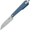 Kubey Yag Fixed Blade Blue 2.38" Sheepsfoot w/ Sheath