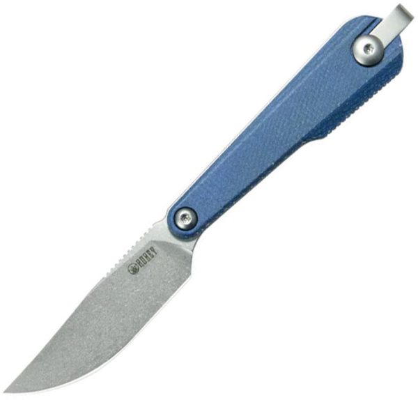 KUB451B.jpg Kubey Yag Drop Point Fixed Blade - Blue Micarta
