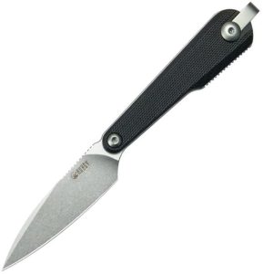 Kubey Yag Wharncliffe Fixed Blade - Black G10