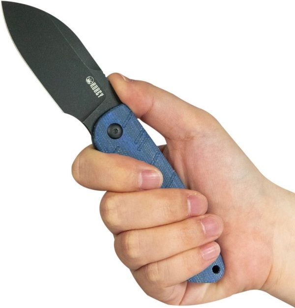 KUB455C_add_03.jpg Kubey Microburst Fixed Blade Drop Point Blue Micarta