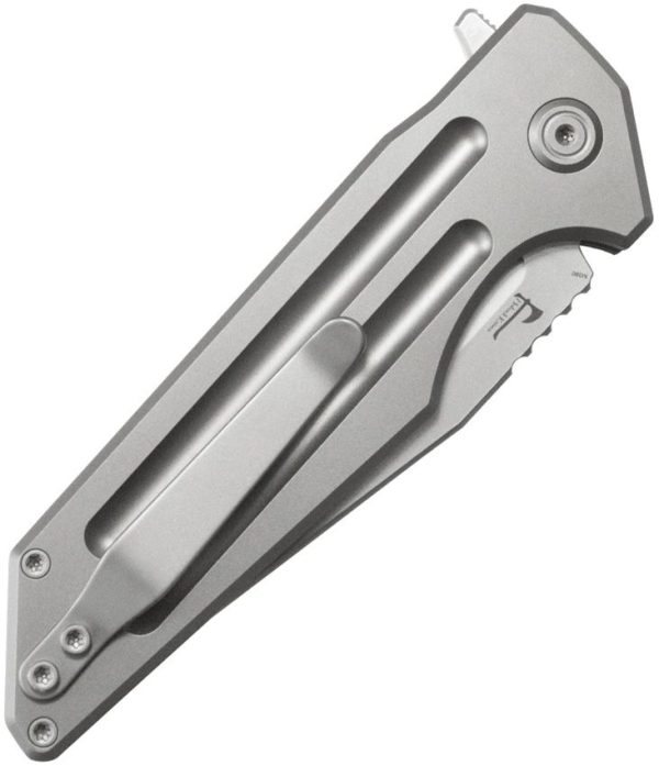 KB Knives Relentless Button Lock Gray M390