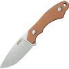 KUB467C.jpg Kubey TLB I Fixed Blade Drop Point Brown Micarta