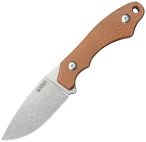 KUB467C.jpg Kubey TLB I Fixed Blade Drop Point Brown Micarta