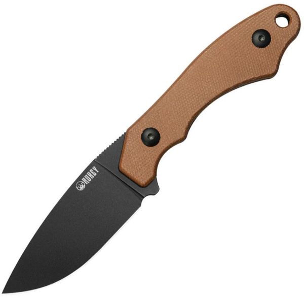 KUB467D.jpg Kubey TLB I Fixed Blade Drop Point Brown Micarta