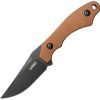 KUB468D.jpg Kubey TLB II Fixed Blade Clip Point Brown Micarta
