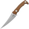 Kubey Sicarii Fixed Blade Knife 4.5" 14C28N Brown Micarta