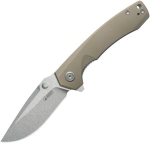 Kubey Calyce Linerlock Folding Knife - Tan G10