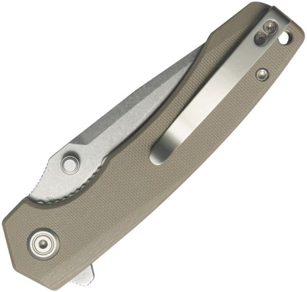 Kubey Calyce Linerlock Folding Knife - Tan G10