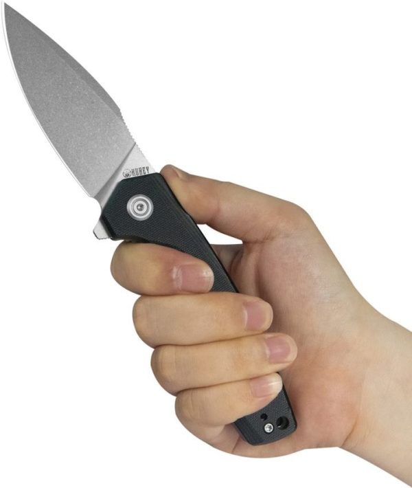 Kubey Calyce Linerlock Folding Knife - Black G10 SW