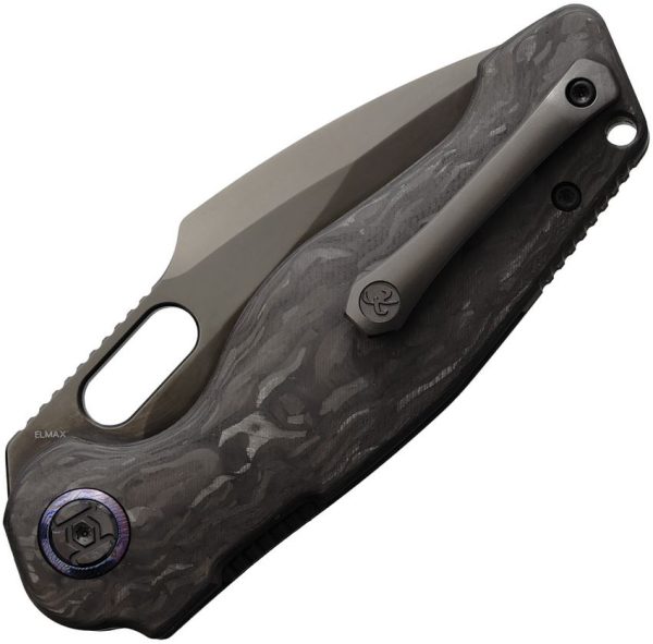 Kunwu Gringo Verta Lock Folding Knife DLC Elmax Carbon Fiber