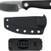 Kunwu Stiffy P Fixed Blade Black VANADIS8 Steel EDC Knife