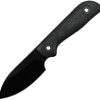 Kunwu Stiffy P Fixed Blade Black DLC VANADIS8 Steel Knife