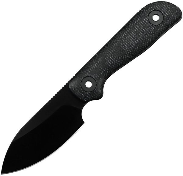 Kunwu Stiffy P Fixed Blade Black DLC VANADIS8 Steel Knife