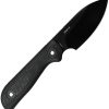 Kunwu Stiffy P Fixed Blade Black DLC VANADIS8 Steel Knife