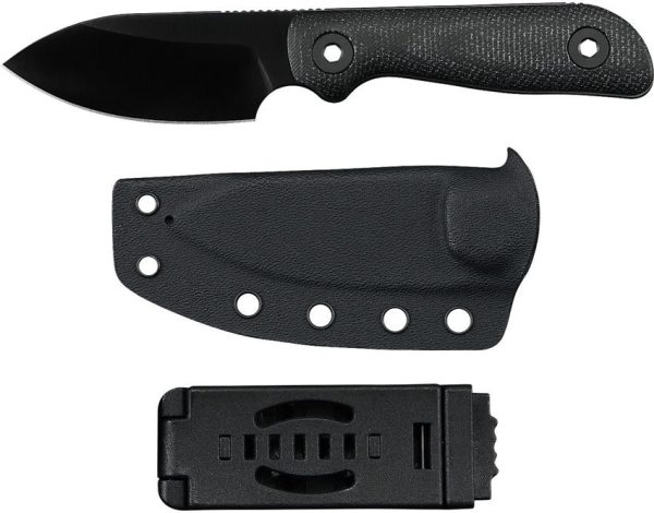 Kunwu Stiffy P Fixed Blade Black DLC VANADIS8 Steel Knife