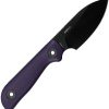 Kunwu Stiffy P Fixed Blade DLC Purple G10 VANADIS8 Steel