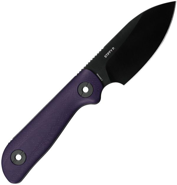 Kunwu Stiffy P Fixed Blade DLC Purple G10 VANADIS8 Steel