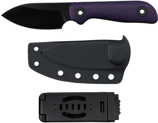 Kunwu Stiffy P Fixed Blade DLC Purple G10 VANADIS8 Steel