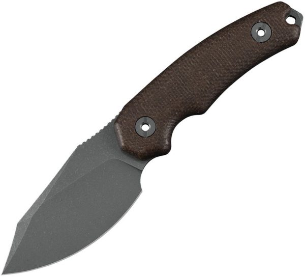 Kunwu Stiffy D Fixed Blade Brown Micarta VANADIS4 Steel