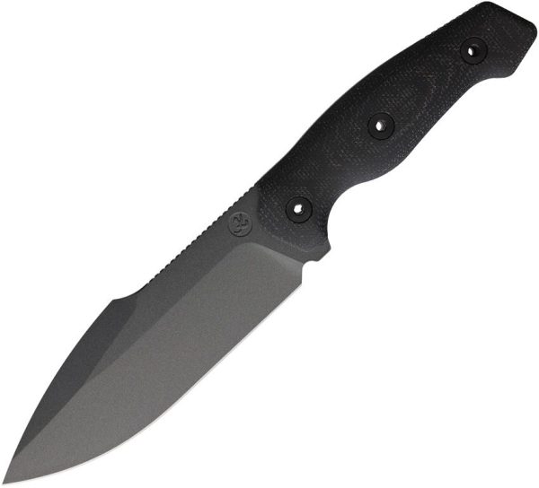 Kunwu Stiffy G Fixed Blade Knife Black ASSAB 88 Steel Kydex