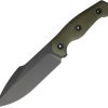 Kunwu Stiffy G Fixed Blade Green Micarta ASSAB 88 Steel