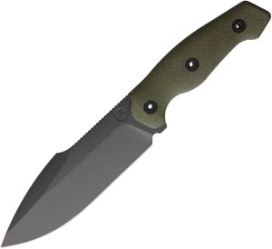 Kunwu Stiffy G Fixed Blade Green Micarta ASSAB 88 Steel