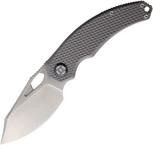 Kunwu Padre Framelock Folding Knife VANAX Satin Titanium