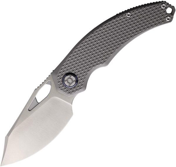 Kunwu Padre Framelock Folding Knife VANAX Satin Titanium