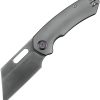 KUNK710T1A.jpg Kunwu Primo Framelock Gray Folding Knife Titanium VANCRON Steel