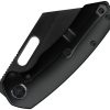 Kunwu Primo Framelock Black Folding Knife 3.25" Cleaver Blade