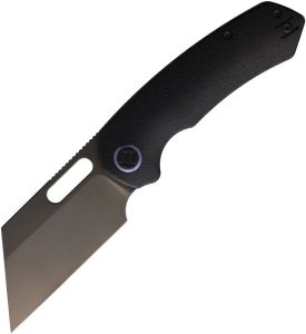 Kunwu Primo Framelock RD DLC Folding Knife Titanium Black