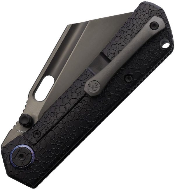 Kunwu Cochise Framelock HD DLC Folding Knife Black Titanium