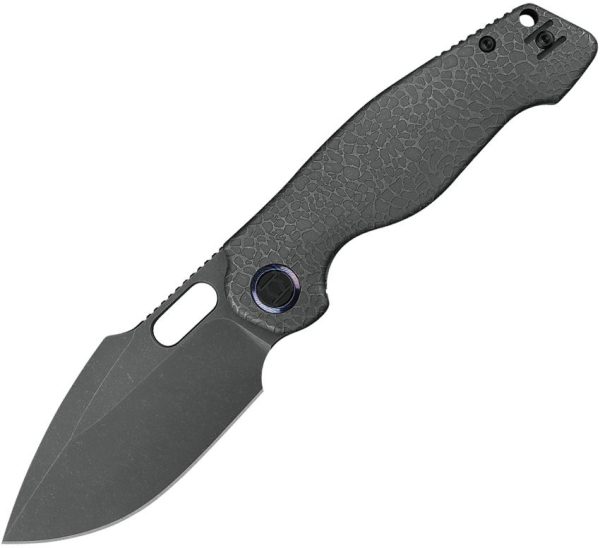 Kunwu Gringo Framelock S390 Stonewash Folding Knife Titanium