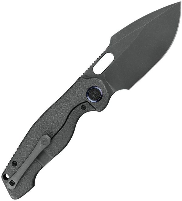 Kunwu Gringo Framelock S390 Stonewash Folding Knife Titanium