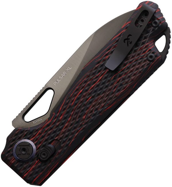 Kunwu Pulsar XT Lock Black DLC Folding Knife Elmax Steel