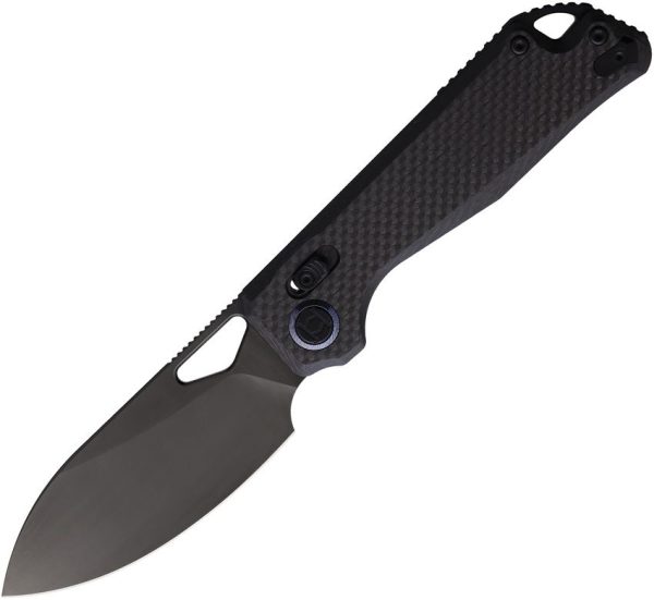 Kunwu Pulsar XT Lock Folding Knife DLC Elmax Carbon Fiber