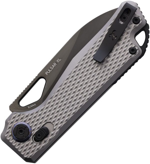 Kunwu Pulsar XT Lock DLC Elmax Folding Knife Titanium Gray