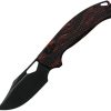 KUNX707A1.jpg Kunwu Django Crossbar Lock Folding Knife Elmax Steel Red Black